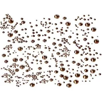 Bymitel 5000Pcs Smoked Topaz Rhinestones for DIY