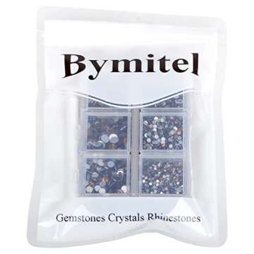 Bymitel 5000Pcs Smoked Topaz Rhinestones for DIY