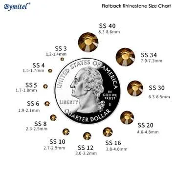 Bymitel 5000Pcs Smoked Topaz Rhinestones for DIY