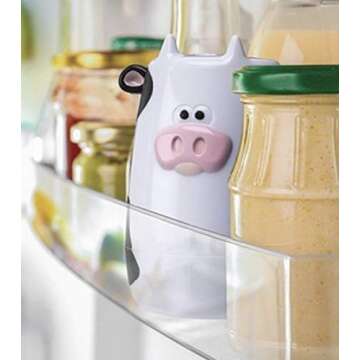 Joie Moo Moo Fresh Fridge Deodorizer, Reusable Baking Soda Holder, Compact Odor Absorber and Smell E...