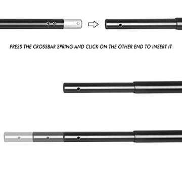 Emart Photo Video Studio 10Ft Adjustable Background Stand Backdrop Support System Kit with Carry Bag 600W Photography Photo Video Portrait Studio Day Light Umbrella Continuous Lighting Kit