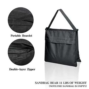 Emart Photo Video Studio 10Ft Adjustable Background Stand Backdrop Support System Kit with Carry Bag 600W Photography Photo Video Portrait Studio Day Light Umbrella Continuous Lighting Kit