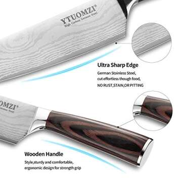 Ytuomzi Professional Chef Knife - 8 Inch Kitchen Essential