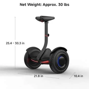 Segway Ninebot S2 Electric Self-Balancing Scooter - Master Your Commute w/t 11.2 mph Max. Speed, 21.7 Mi Range, 10.5” Off Road Tires, Compatible w/t Gokart Kit, UL-2272 Certified