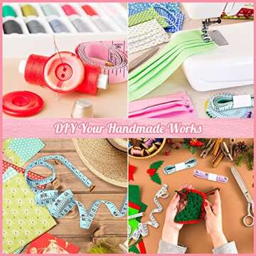 Tape Measure, iBayam Soft Ruler Measuring Tape for Body Weight Loss Fabric Sewing Tailor Cloth Vinyl Measurement Craft Supplies, 60-Inch Double Scale Ruler, 2-Pack, Pastel Pink, Purple