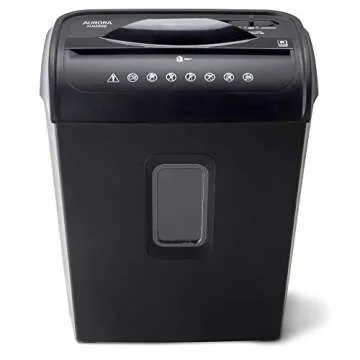 Aurora AU608MB High-Security 6-Sheet Micro-Cut Paper Credit Card Shredder with 3.5-Gallon Wastebaske...
