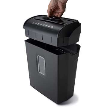 Aurora AU608MB High-Security 6-Sheet Micro-Cut Paper Credit Card Shredder with 3.5-Gallon Wastebasket, 4-Minute Continuous Running Time, Security Level P-4