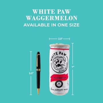 Haute Diggity Dog White Paw Waggermelon Plush Toy for Dogs
