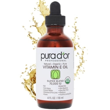 PURA D'OR Vitamin E Oil - Organic Skin & Hair Solution