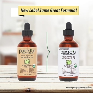 PURA D'OR Vitamin E Oil - Organic Skin & Hair Solution