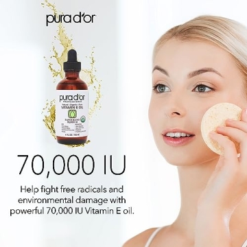 PURA D'OR Vitamin E Oil - Organic Skin & Hair Solution