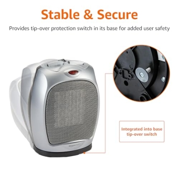 Portable Oscillating Ceramic Space Heater for Every Room