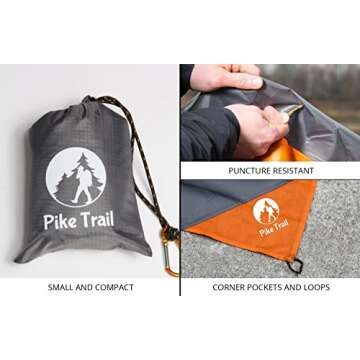 Pike Trail Compact Outdoor Blanket for All Adventures - Waterproof and Lightweight