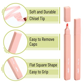 Mr. Pen Aesthetic Highlighters - 8 Pastel Colors, No Bleed