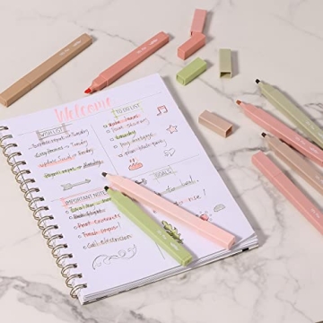 Mr. Pen Aesthetic Highlighters - 8 Pastel Colors, No Bleed