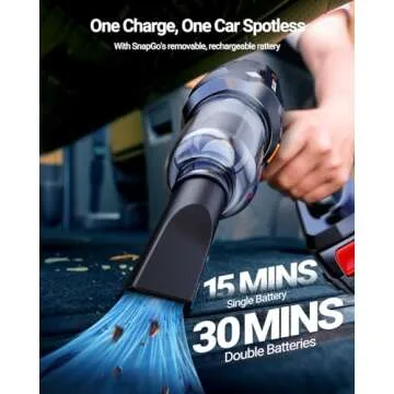 SEALIGHT Handheld Car Vacuum Wireless, Portable Vacuum Cleaner with 21000pa High Power Suction, Two Batteries Long Endurance, 18v/120w Mini Vacuum Cleaner for Car, Home, Office, Pet