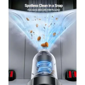SEALIGHT Handheld Car Vacuum Wireless, Portable Vacuum Cleaner with 21000pa High Power Suction, Two Batteries Long Endurance, 18v/120w Mini Vacuum Cleaner for Car, Home, Office, Pet