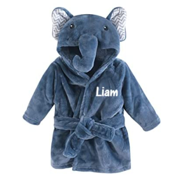 Customized Elephant Animal Face Baby Bathrobe for Boy & Girl Shower Gifts
