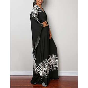 Stylish Bsubseach Ethnic Print Kaftan for Plus Sizes
