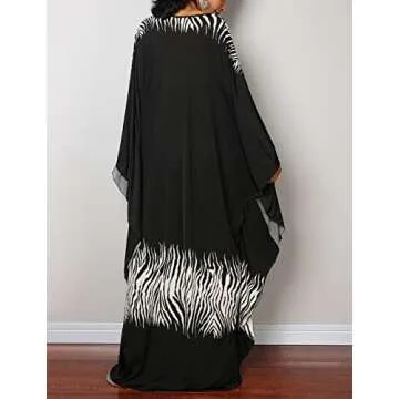 Stylish Bsubseach Ethnic Print Kaftan for Plus Sizes