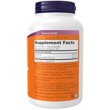NOW Foods Quercetin with Bromelain for Immune Support