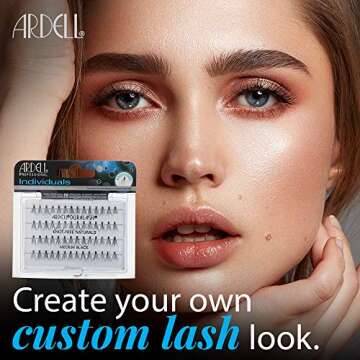 Ardell Individuals False Eye Lashes - Medium Black, DIY Lash Clusters, Lash Band, Long-Lasting Eyelash Extensions, 4 Pack