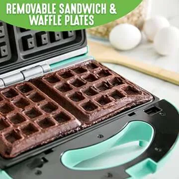 GreenLife Electric Waffle and Sandwich Maker - Healthy Cooking