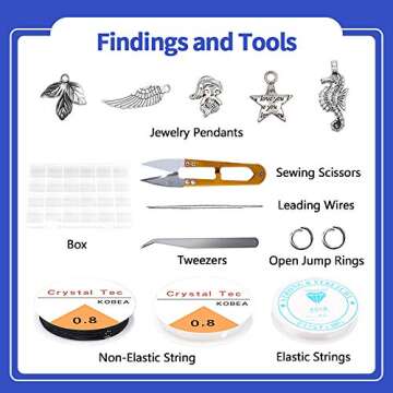 Yholin Glass Seed Beads Supplies Kit,6000pcs 4mm 6/0 Small Craft Seed Beads with Jump Rings Charms Tweezers for Bracelet Necklace Earring Jewelry Making - Matte Metallic Opaque Colors Waist Beads