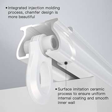 Ceiling Curtain Track Set Room Divider Curtain Track System for Spaces 3-6 Feet Wide-Living Room Bed...