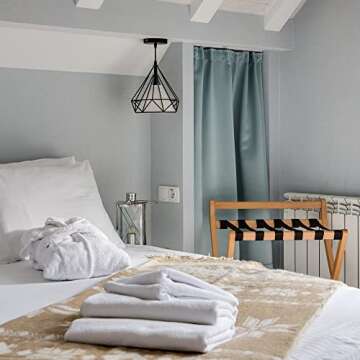 Ceiling Curtain Track Set Room Divider Curtain Track System for Spaces 3-6 Feet Wide-Living Room Bedroom Shower RV, Adjustable, White