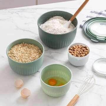 Cook with Color Prep Bowls with Lids - Chic 8-Piece Set