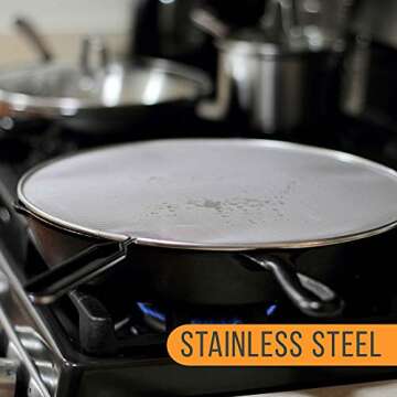 U.S. Kitchen Supply 4 Piece Splatter Screen Set - Stainless Steel