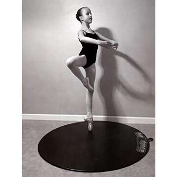 dot2dance Portable Dance Floor, Marley Flooring Ballet Training Equipment, Tap Dance Floor, Turning Boards for Dancers & Figure Skating Practice Mat, Tap Board for Tap Dancing, Practice Pirouette