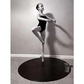 dot2dance Portable Dance Floor, Marley Flooring Ballet Training Equipment, Tap Dance Floor, Turning Boards for Dancers & Figure Skating Practice Mat, Tap Board for Tap Dancing, Practice Pirouette