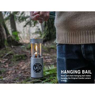 Portable Aluminum Candle Lantern for All Outdoor Adventures