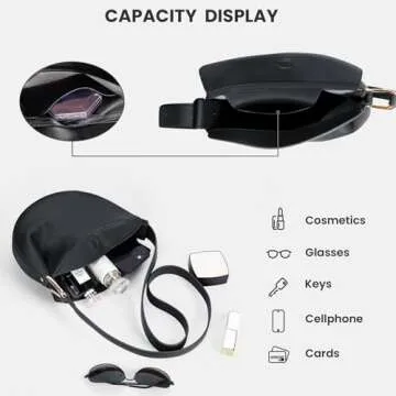 Crescent Crossbody Bags Dumpling PU Shoulder Bag Purses Small Trendy Designer Luxury Faux Leather Hobo Saddle Bag for Women