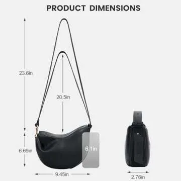 Crescent Crossbody Bags Dumpling PU Shoulder Bag Purses Small Trendy Designer Luxury Faux Leather Hobo Saddle Bag for Women