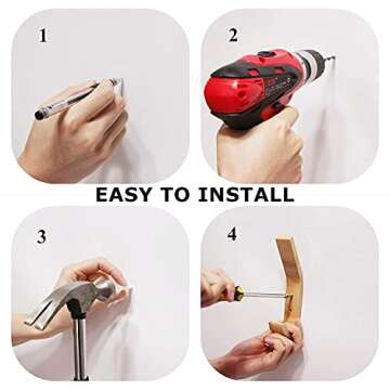 Fujinzhu Wood Hooks Wall Mounted, Coat Hooks Vintage Single Wall Hooks Organizer Heavy Duty for Towel Hat Hanging 4 Pack Oak