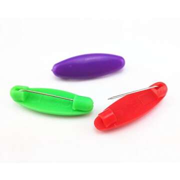 yueton 48pcs Assorted Color Fashion Plastic Scarves Pins