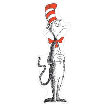 Eureka Dr. Seuss Cat in the Hat Large Classroom Poster Bulletin Board Set for Teachers, 5 Feet Tall,...