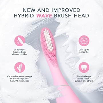 FOREO ISSA 3 Pink Sonic Toothbrush with Long Battery Life