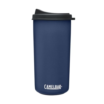 CamelBak MultiBev Water Bottle & Travel Cup – Vacuum Insulated Stainless Steel – Navy – 22oz bottle & 16oz cup