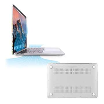 MOSISO Compatible with MacBook Air 13 inch Case 2022 2021 2020 2019 2018 A2337 M1 A2179 A1932, Plastic Wild Flowers Hard Shell&Keyboard Skin&Screen Protector for MacBook Air 13.3 inch Case,Transparent