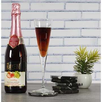 Radicaln Marble Coaster Plates Star 3.5" Inches Black Handmade Coasters for Table Décor Coaster Set of 6 & Coaster for Drink Coaster Set Kitchen Caddy Drinkware