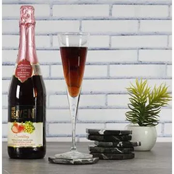 Radicaln Marble Coaster Plates Star 3.5" Inches Black Handmade Coasters for Table Décor Coaster Set of 6 & Coaster for Drink Coaster Set Kitchen Caddy Drinkware