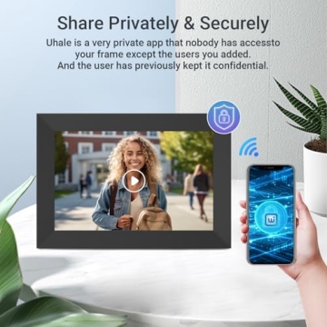 Pixedge Digital Picture Frame 10.1 Inch WiFi Touch Screen