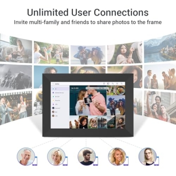 Pixedge Digital Picture Frame 10.1 Inch WiFi Touch Screen