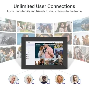 Pixedge Digital Picture Frame 10.1 Inch WiFi Touch Screen