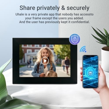 Pixedge Digital Picture Frame 10.1 Inch WiFi Touch Screen