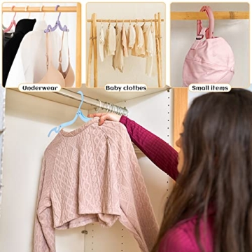 Hslife 20 Pcs Portable Colored Folding Clothes Hangers